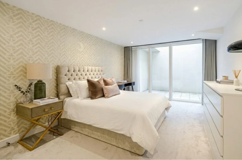 Master bedroom with en-suite and terrace access at The Avenue, Queen's Park NW6